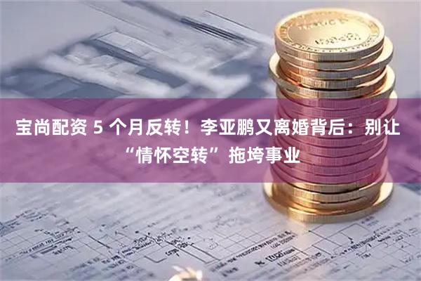 宝尚配资 5 个月反转！李亚鹏又离婚背后：别让 “情怀空转” 拖垮事业