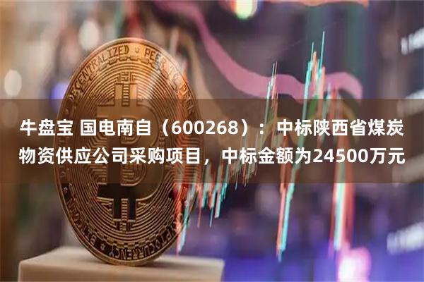 牛盘宝 国电南自（600268）：中标陕西省煤炭物资供应公司采购项目，中标金额为24500万元